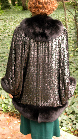 vintage black fox fur coat