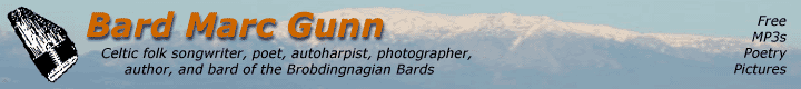 Bard Marc Gunn -- Articles on Cats, Celtic Irish Music, Ren Faires, Lord of the Rings, Funny Stuff, Music Biz, Reviews